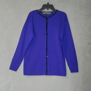 Linda Allard Elen Tracy Women Theory Purple Sweater Size M